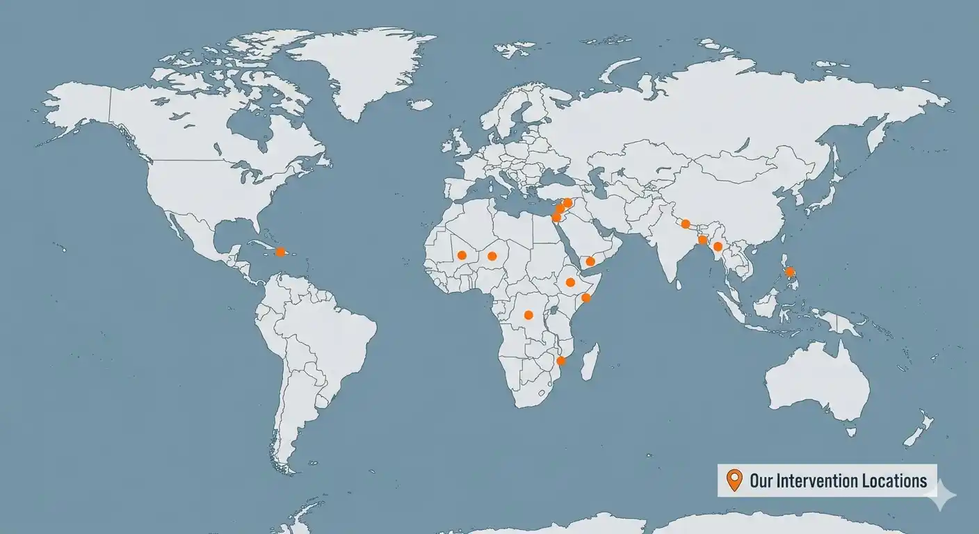 Global locations map of Resilience Worldwide operations